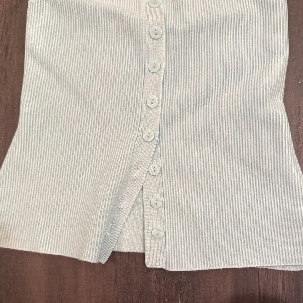 Abercrombie & Fitch Light Blue Ribbed Tube Top - Picture 4 of 5